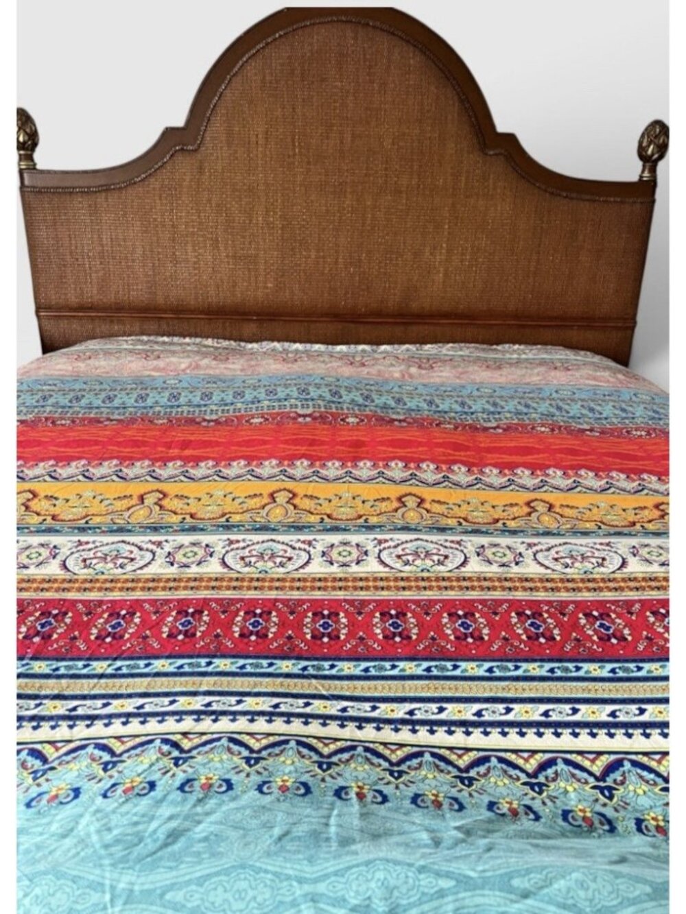 Stripe Bohemian KING QUEEN Duvet Cover 100"W x 89"L Tribal Geometric Western
